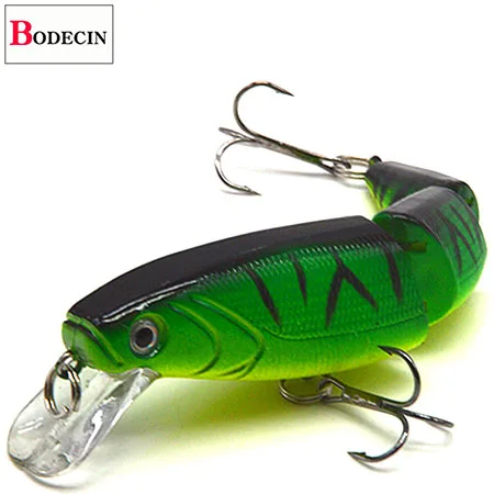 Multi Abschnitt Meer Bass Harte Angelköder 3D Augen 1PCS Wobbler Minnow Swimbait Gefälschte Harte Köder Künstliche Wobbler Karpfen Tackle