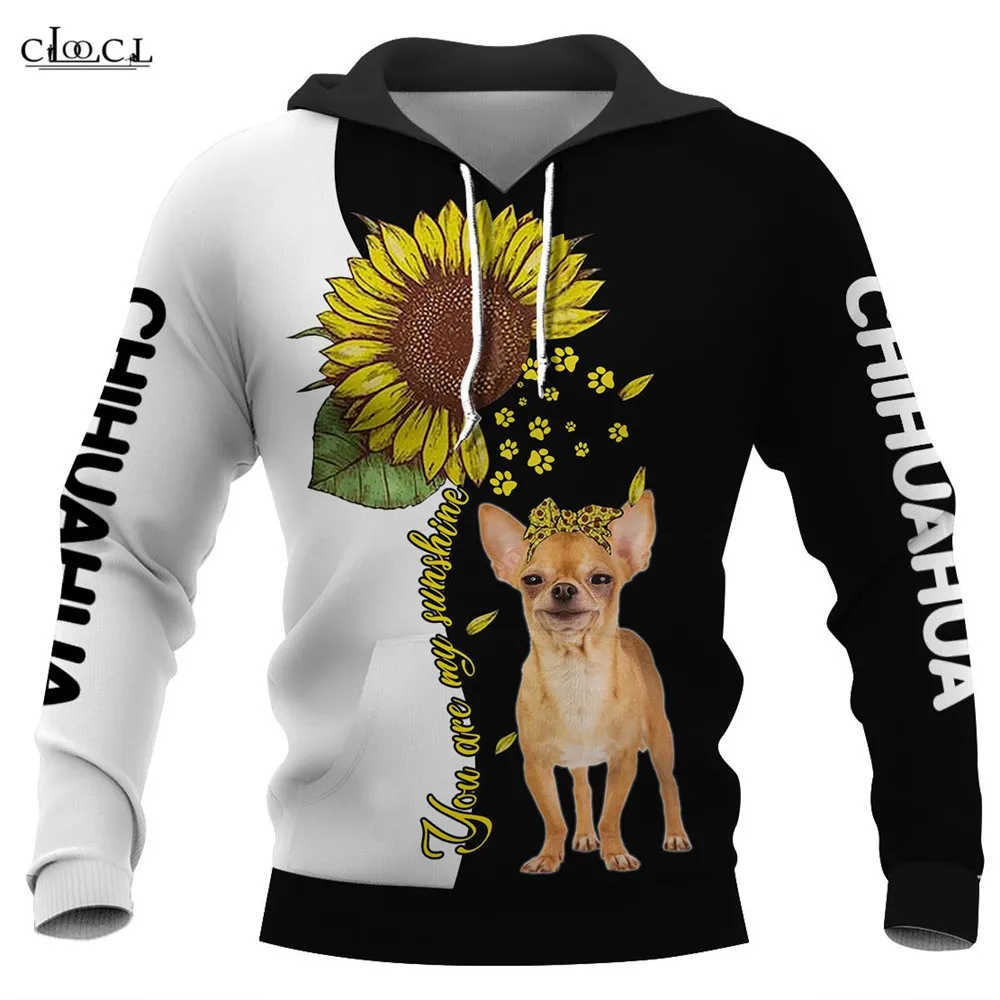 HX Dobermann Printed Men' Hoodies 5 Varieties Pet Men Clothing Sunflower Letter Printed Hooded Unisex Streetwear