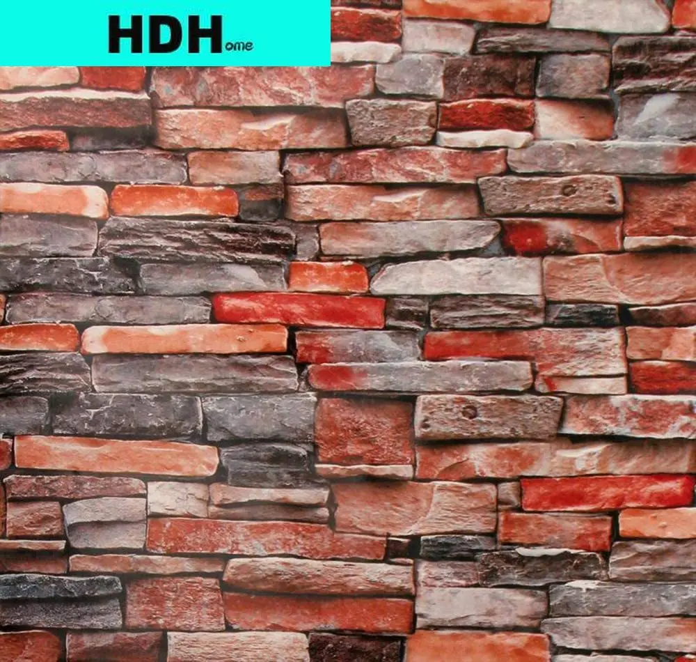 Stone Brick Peel and Stick Wallpape Faux Brick Self Adhesive Wallpaper Faux Textured Brick Stone Removable Wall Paper For Home