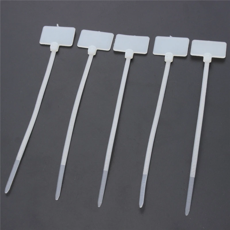 100Pcs Zip Ties Write Wire Power Cable Label Mark Tag Nylon Self-Locking Tie Network Cable Marker Cord Wire Strap Zip