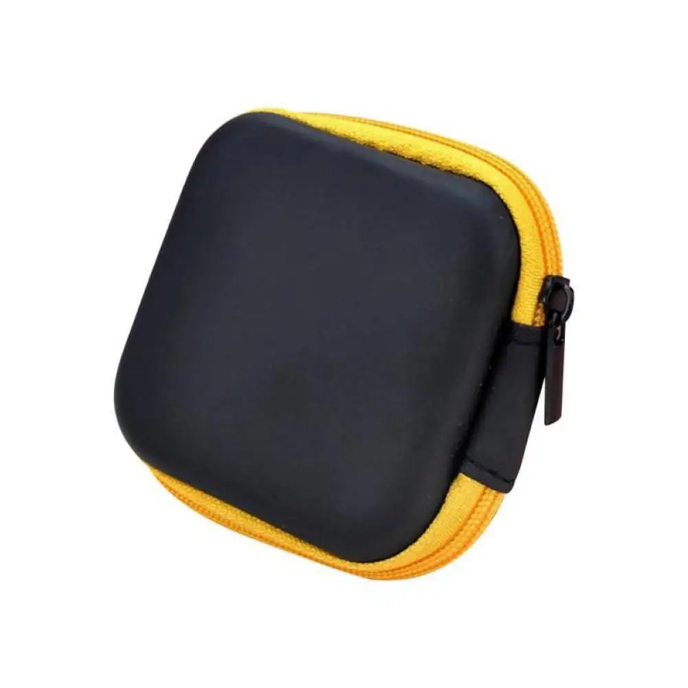 New Square Mini Universal Zipper Earphone Cable Data Cord Storage Bag Case Pouch