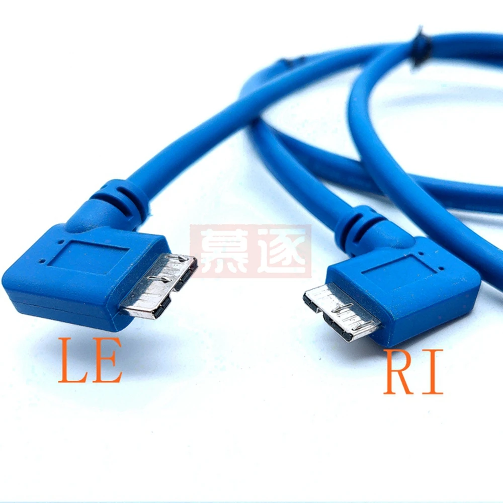 90 Degree 0.6m 1m USB 3.0 High Speed  to  Right Angled Micro B Cable for Mobile Hard Disk USB 3.0 Cable line 60cm/100cm