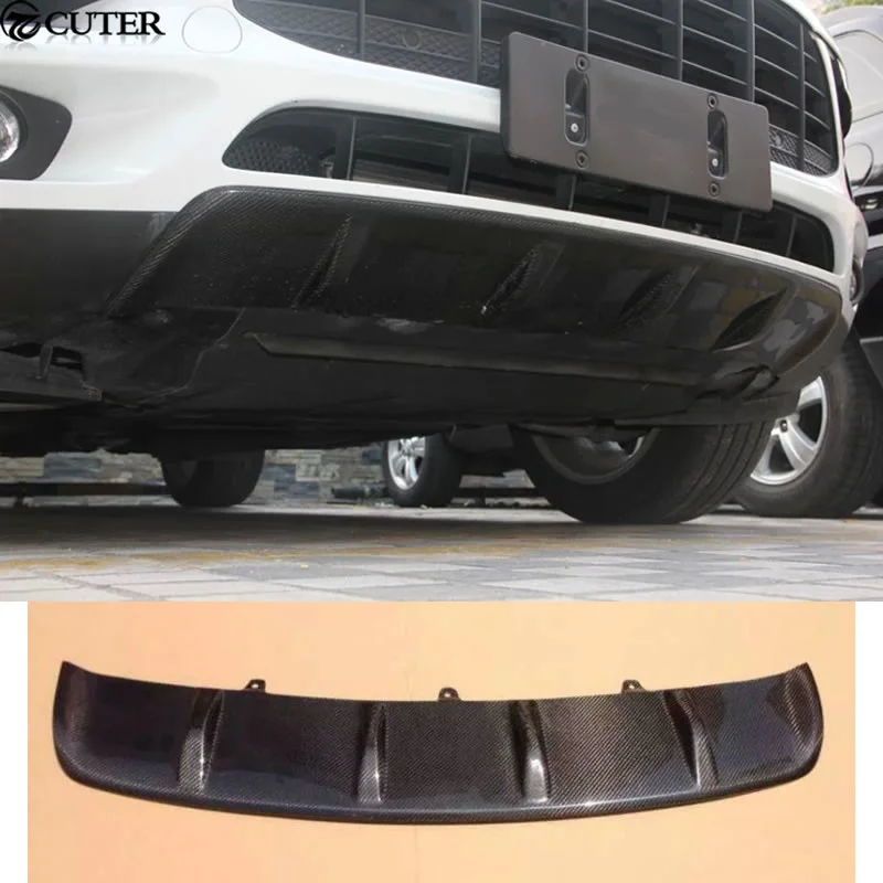 Carbon Fiber Car Styling Front Bumper Lip Spoiler Guards for Porsche Macan 2014-2015