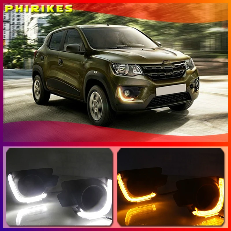 

2Pcs DRL Daytime Running Light For Renault Kwid 2017-2019 LED Fog Lamp