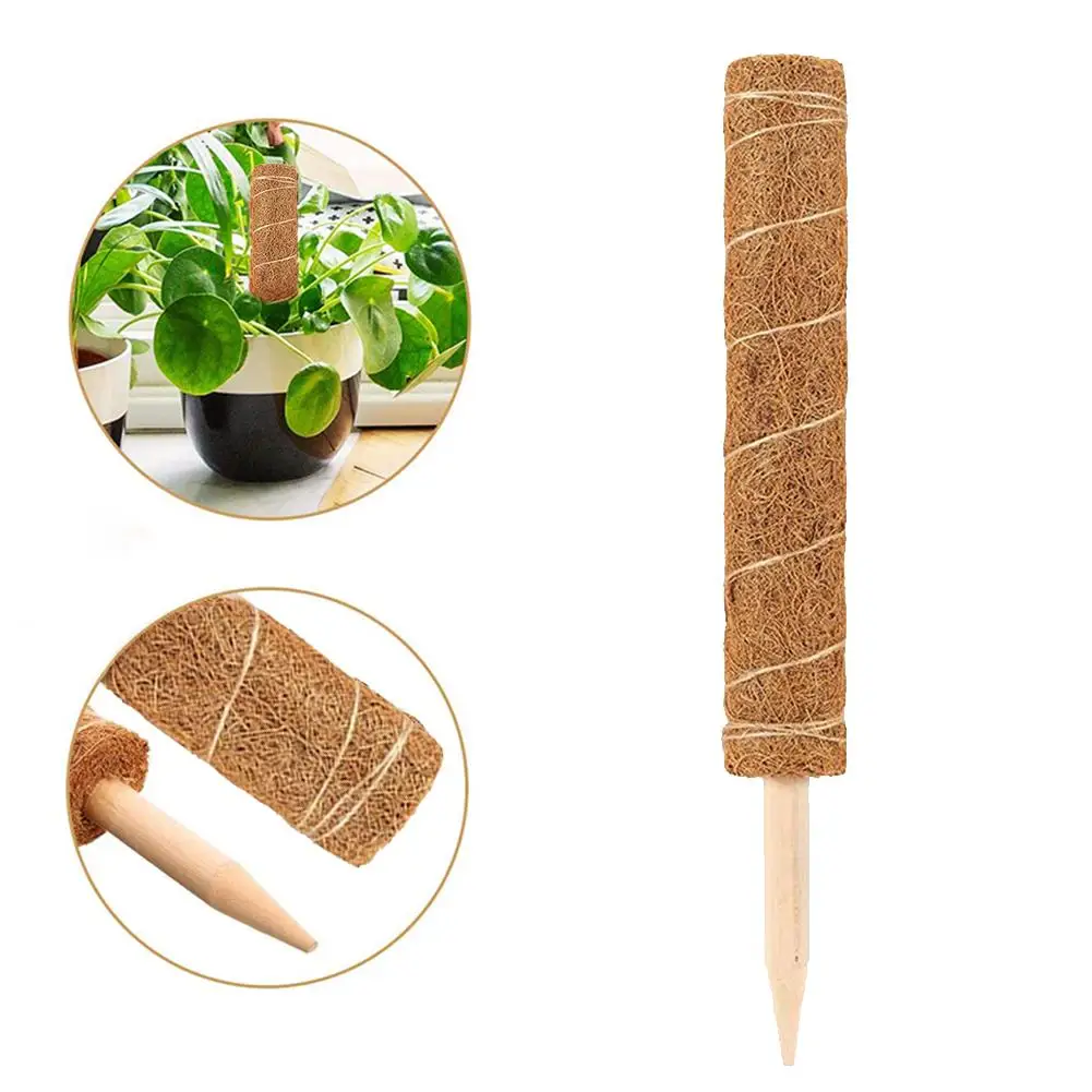 

100% Natural Coconut Shell Coir Moss Pole Garden Coir Moss Stake For Plant Support Extension Indoor Climbing Plants Creepers