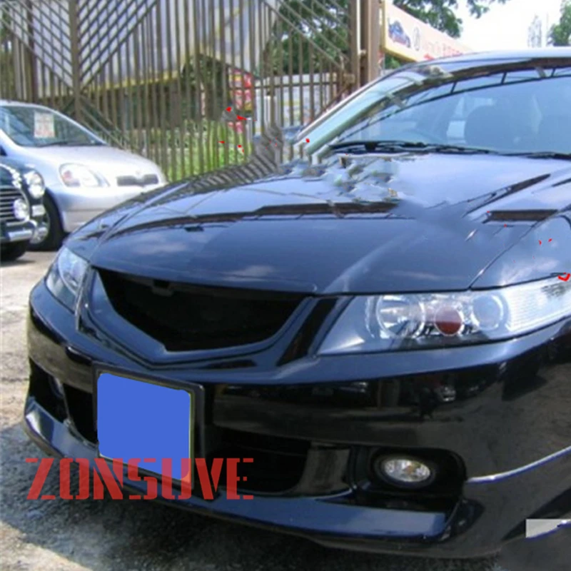 For Honda Accord CL7 Euro R Acura TSX 2003 2004 2005 Year Refitt Front Center Racing Grille Cover Accessorie Body Kit