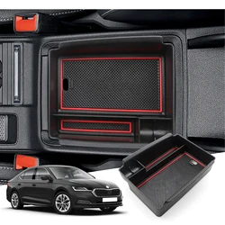 RUIYA for Skoda Octavia 4 Mk4 2020-2025 Car Armrest Box Storage Central Control Container Auto Interior Octavia Mk4 Accessories