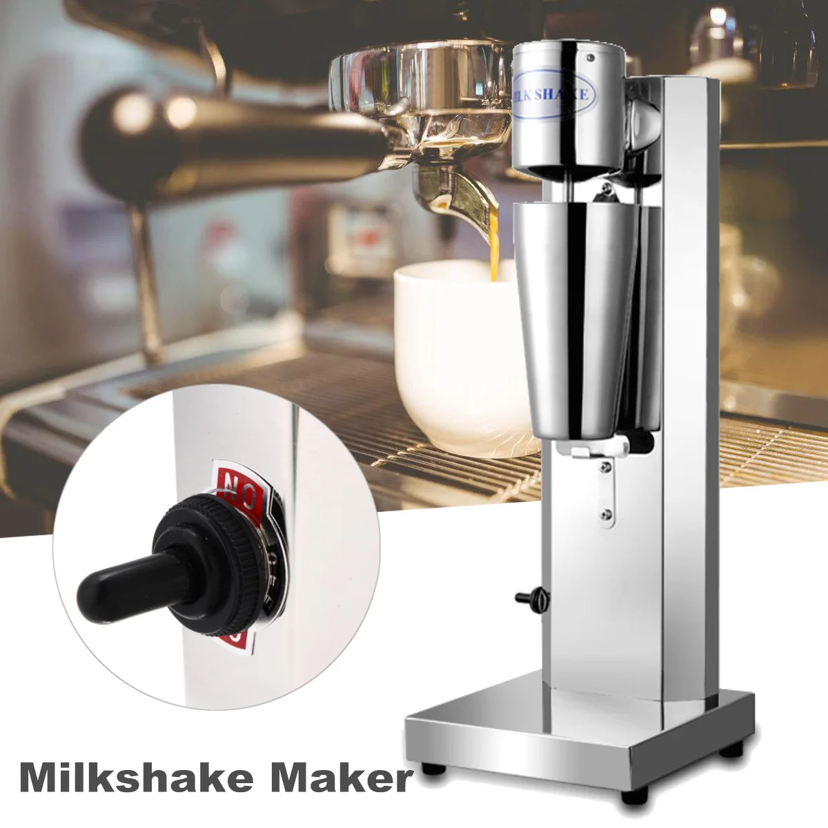 110V/220V Electric Stainless Steel Milkshake Maker Machine Smoothie Cup Set Cocktail Shaker