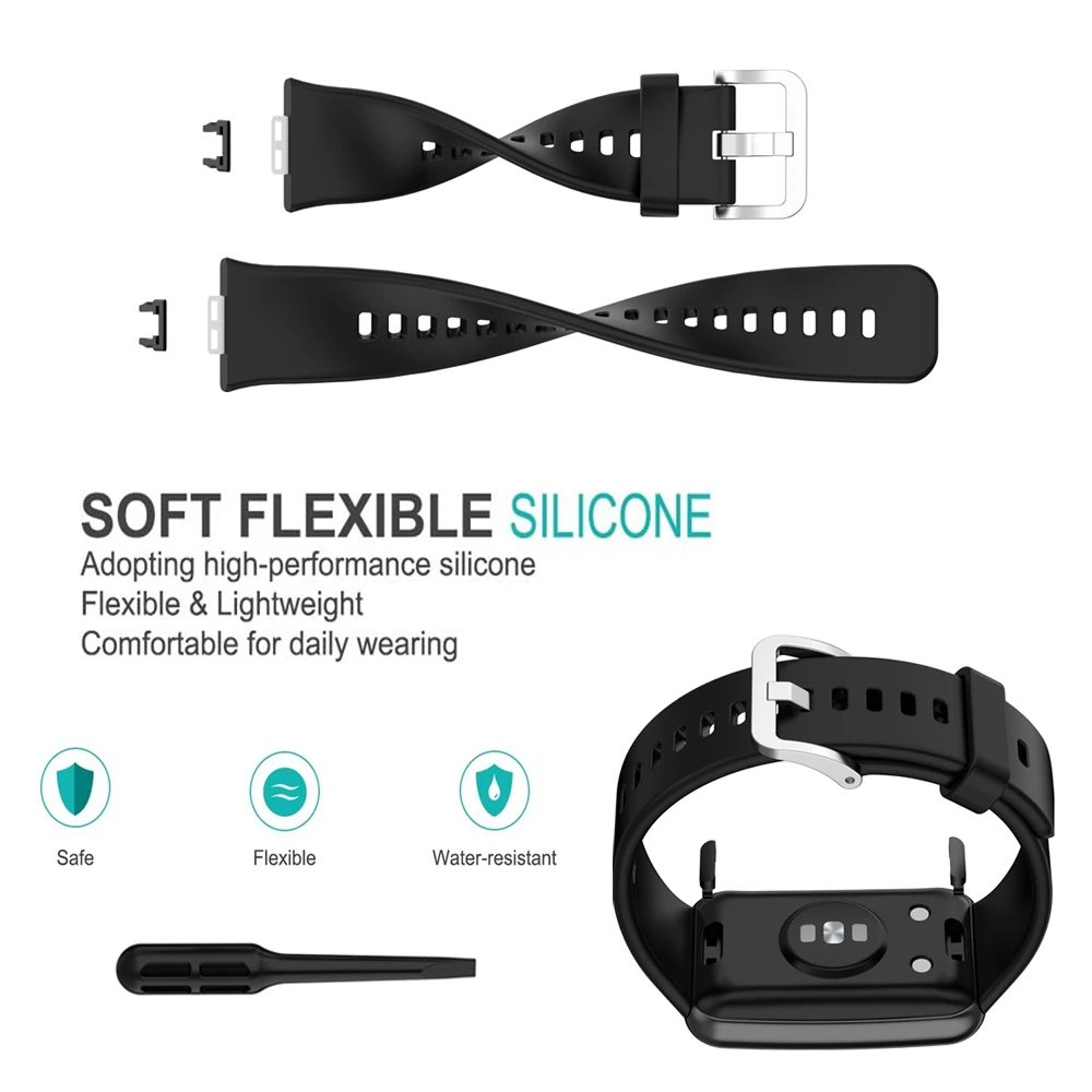 Cinturino per Huawei Watch Fit cinturino per Huawei Smart Watch Fit 2020 cinturino con custodia protettiva in TPU morbida custodia protettiva per schermo intero