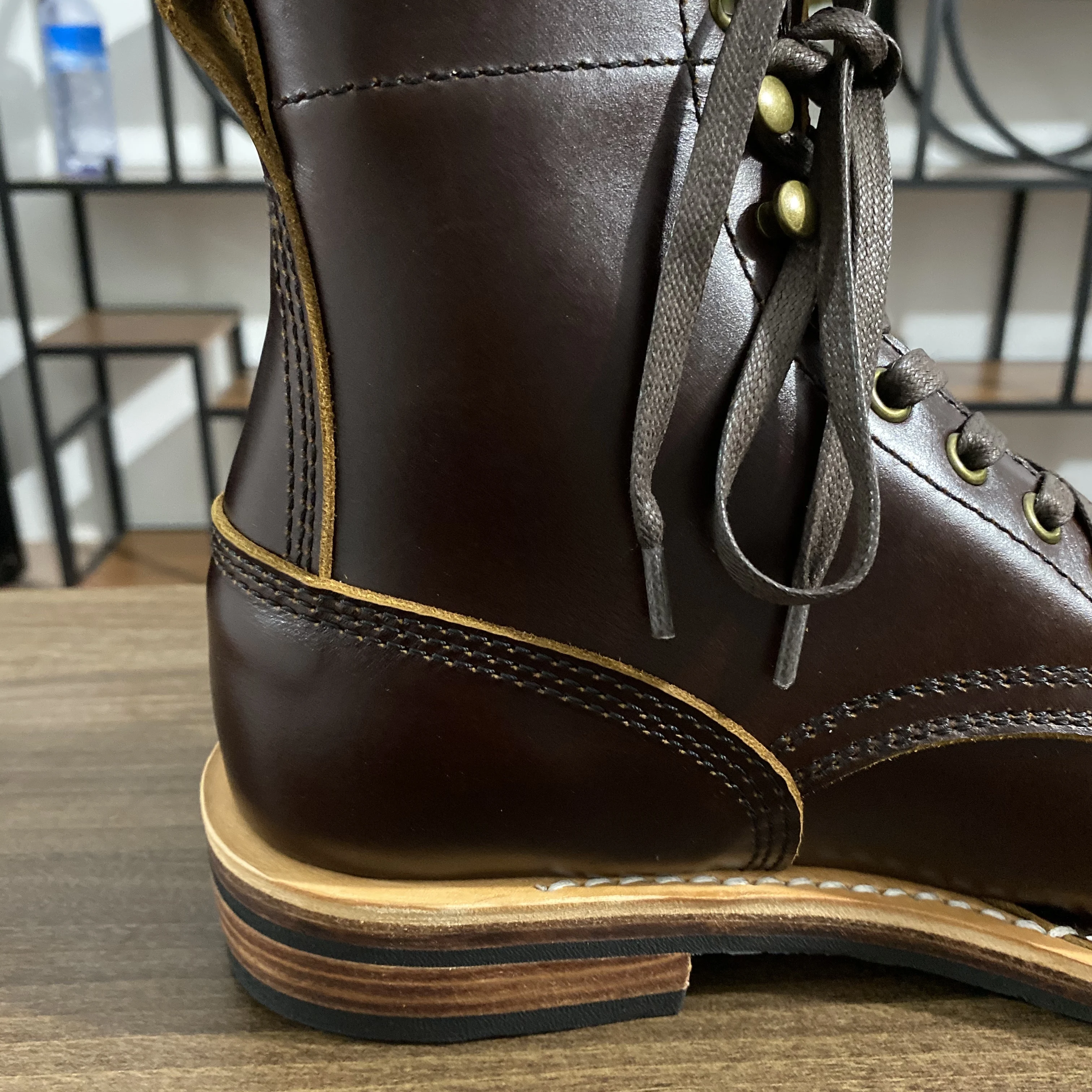 LL580 Rock Can Roll Size 35-50 Super Quality Genuine Italian Cow Leather Handmade Durable Goodyear Welted American Work Boots