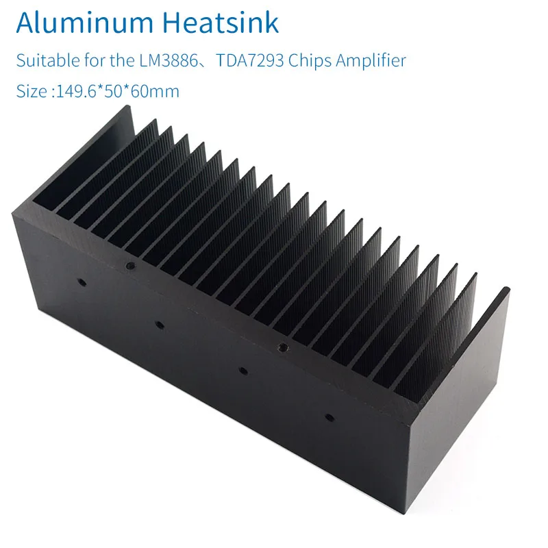 UNISIAN  Aluminum Alloy Heatsink IC Heat Sink Electronic Chip Radiator Cooling cooler For TDA7293 LM3886 Amplifier 149.5*60*50mm