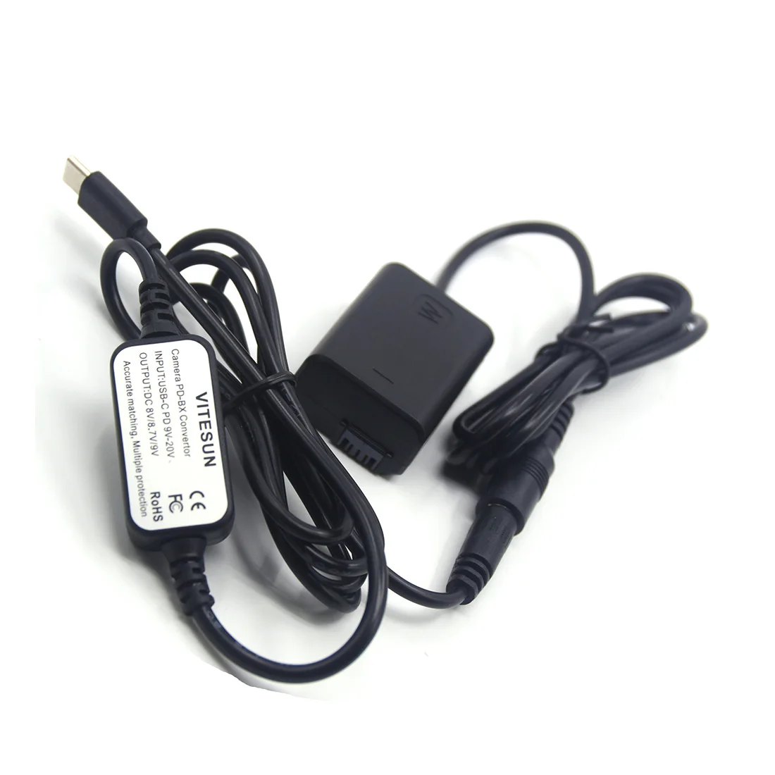 BC-VW1 USB ประเภท C USB-PD Converter DC + NP-FW50แบตเตอรี่ปลอมสำหรับ Sony A7S2 A7 II R RII a7m2 A6300 A6500 A7000 ZV-E10