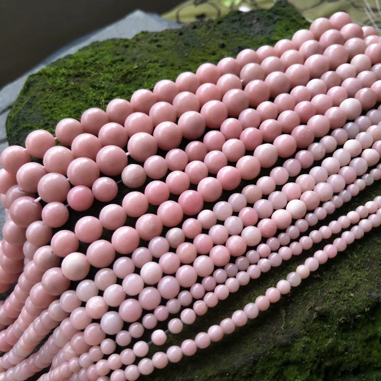 loose beads pink opal round 6/8/10/12mm 14