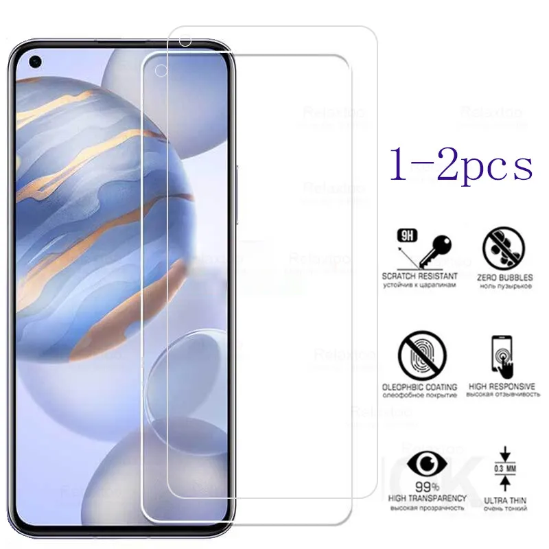 1-2Pcs Glass For Huawei Honor 30 premium Protective Glass on the Honer 30 honor 20 pro v20 Screen Protector Honor30 safety glass