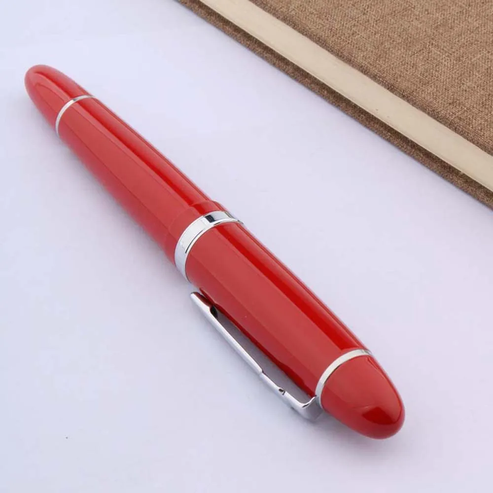 high quality JINHAO 159 metal Fountain Pen Spin Twist color Silver classic 0.7mm ink pen Stationery Office school supplies new