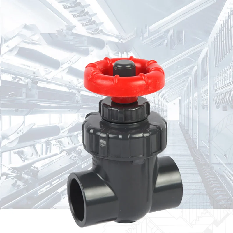 UPVC Gate Valve Plastic Valve PVC Gate Valve Flow Control Valve Precision Regulating Valve Handwheel Switch Valve 1Pcs