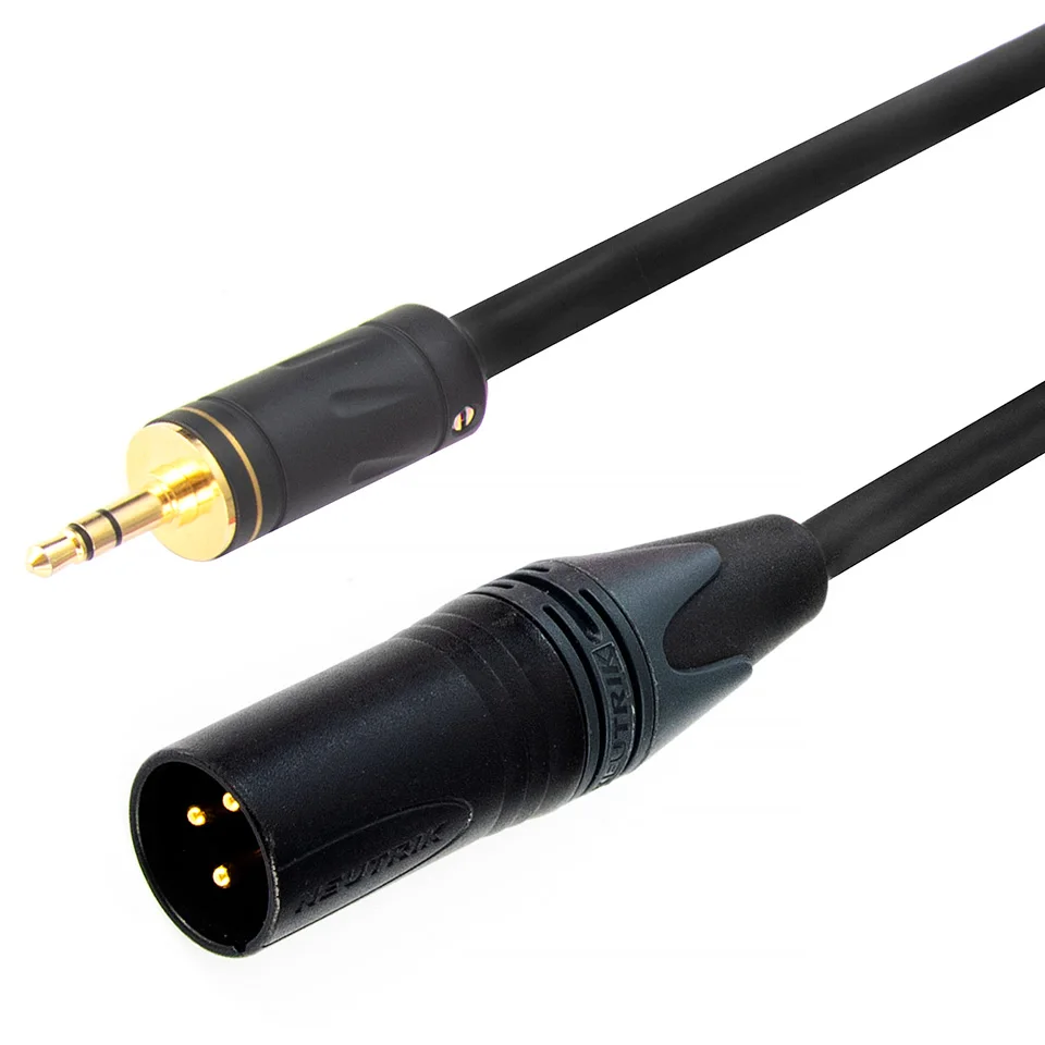 3.5 mm (1/8 Inch) TRS Stereo Male to XLR Male Balanced Interconnect Audio Cable use mogami 2549 neutrik pulg handmade