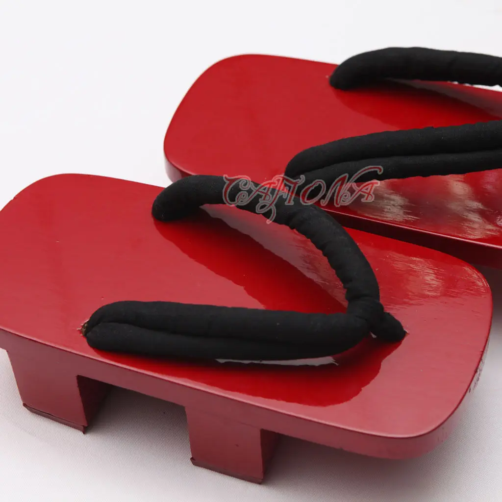 Hot Anime Shoes Red Clogs Jiraiya Cosplay Shoes Headband Halloween Shoes Red Slippers Ninja Shoes High Quality