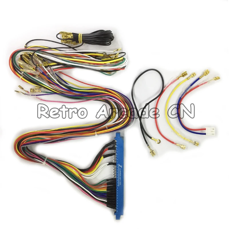 Custom jamma cable full cooper 28 pin harness 5 pin joystick button wire safety quality full size 80cm for arcade cabinet