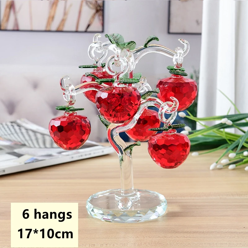 Beautiful Crystal Apple Tree Home Decor Wedding Party Decoration Gifts for Family   ( Height : 15  )