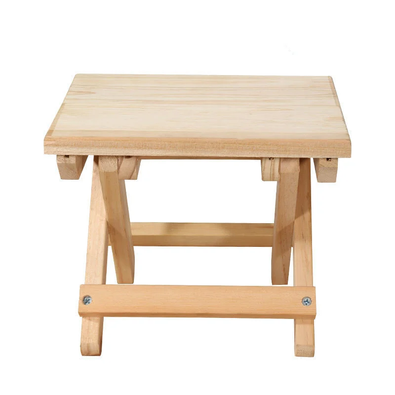 Wood Folding Stool Solid Wood Furniture Portable Seat For Waiting in Line Indoor Outdoor Stool Environmental Friendly E12164