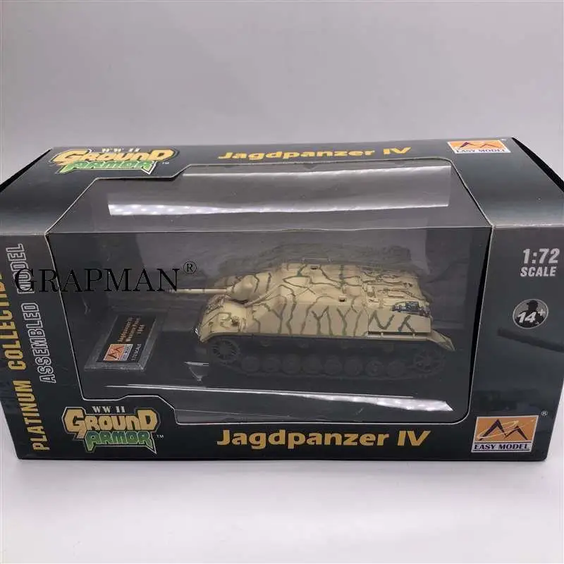 1/72 WWII German Jagdpanzer IV Tank Germany Army Jagd Panzer Tank 1945 Finished Model Easymodel Toy