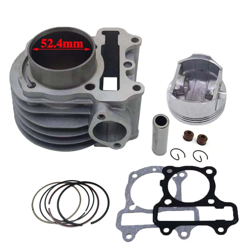 52.4mm Bore Diameter Motorcycle Cylinder Kit For Honda SCV 100 LEAD SCV100 2002-2010 SPACY 100 SCR100 GCC100 WH100