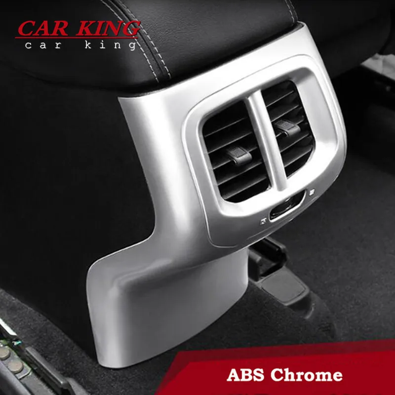 

ABS Chrome For Jeep Cherokee KL 2014 2015-2018 Car Armrests Rear Air Condition outlet Vent guard kicking frame Panel Cover Trim