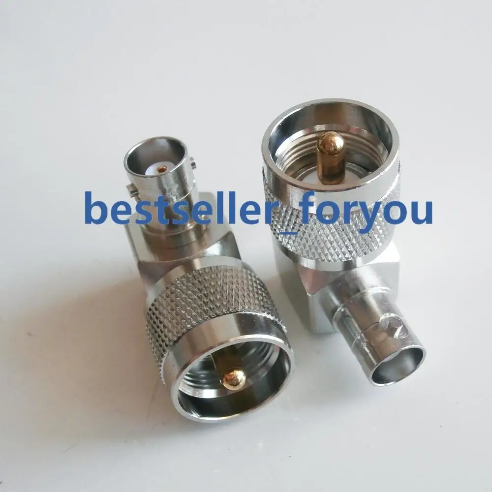 UHF Male PL259 PL-259 To BNC Female Right Angle 90 Degree L Shape Type Adapter