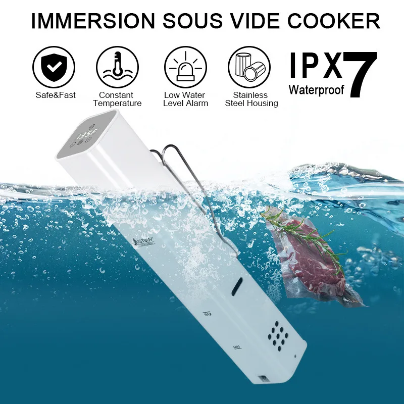 Professional Sous Vide Machine 1800W Immersion Circulator Cooker IPX7 Waterproof Vacuum Heater Temperature Control Digital Timer