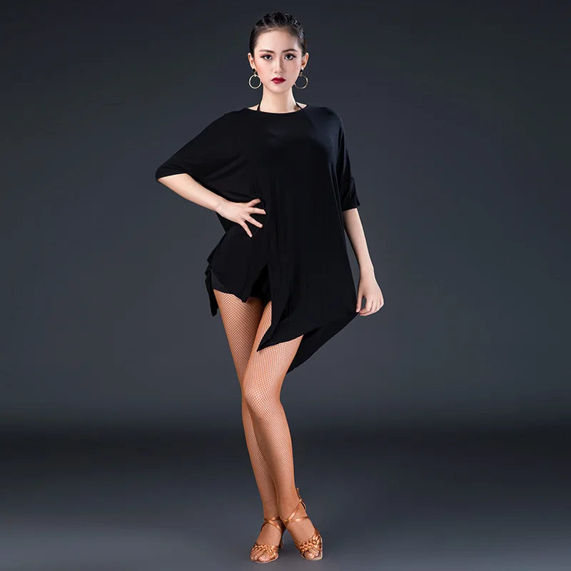 Tops de baile latino para mujer, ropa de práctica para adultos, Ropa de baile de entrenamiento, camisa de baile de salón Cha Salsa, en stock