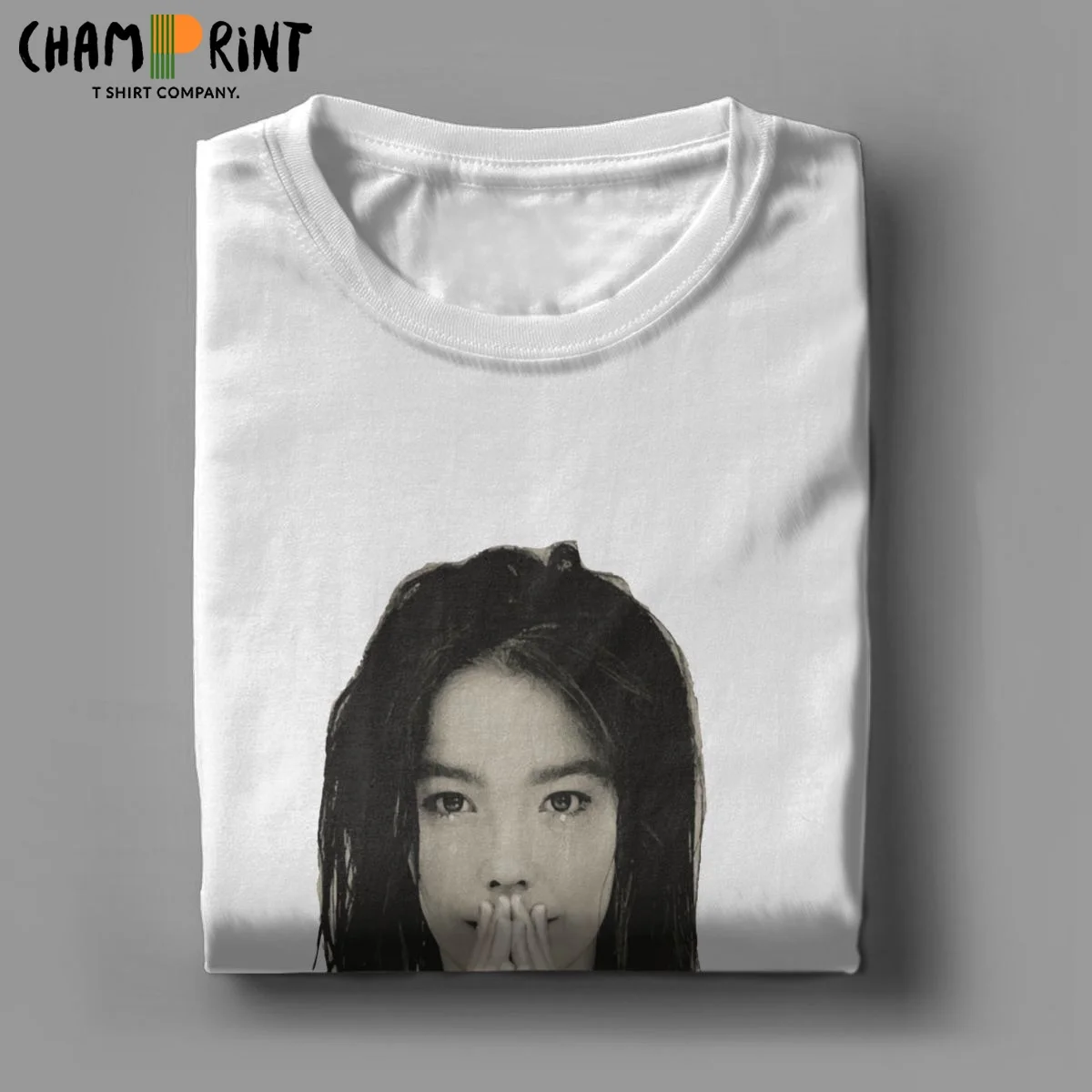 Funny Debut T-Shirts Men Crew Neck Pure Cotton T Shirts Bjork Vintage Iceland Music Singer Short Sleeve Tees Summer Clothes