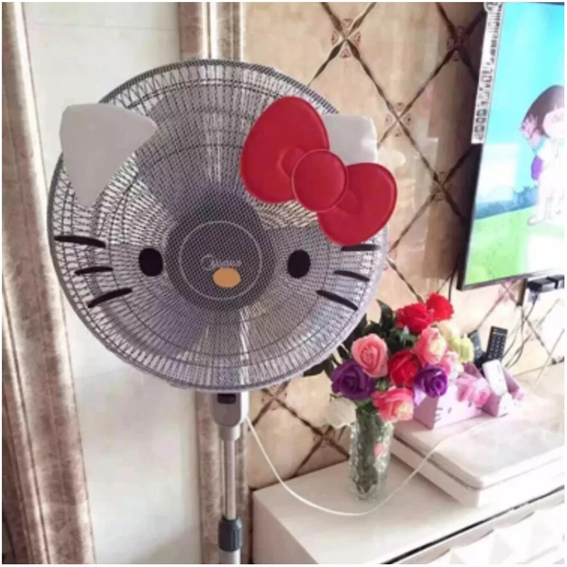 Cute cat head electric fan cover Creative Fan cover Cartoon dust Shield Children's fan anti-pinch hand cover
