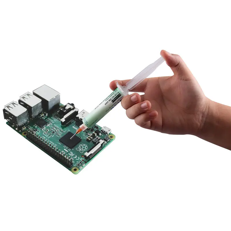 Jeringa de pasta de soldadura PCB 10cc, se puede utilizar PCB , BGA , PGA Advanced, pasta de soldadura, grasa de flujo de aceite para soldadura