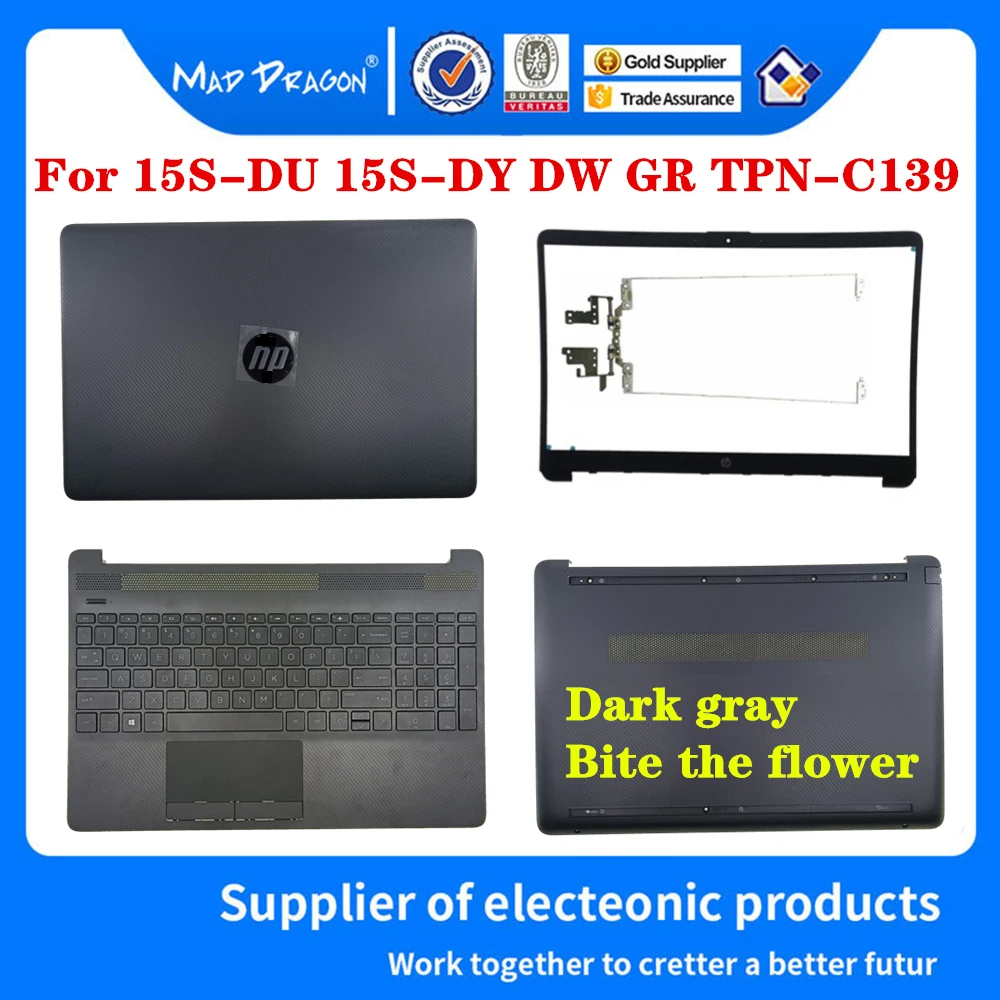 AP2H8000E60 M31083-001 M31085-001 For HP 15s-dy 15s-du CS 15-DW TPN-C139 LCD Bezel Cover Palmrest Upper Bottom Cover Dark gray