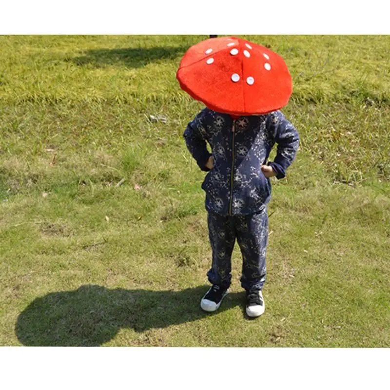 1 Pc Mushroom Hat Toad Hat Red Lovely Creative Decoration Costume Party Ornaments for Festival Decor Adult Kids