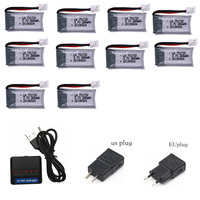 Upgrade 3.7V 260mAh lipo battery and  (5ni1) Charger For H36 E010 E011 E012 E013 Drone for Furibee F36 RC Quadcopter Parts 10pcs