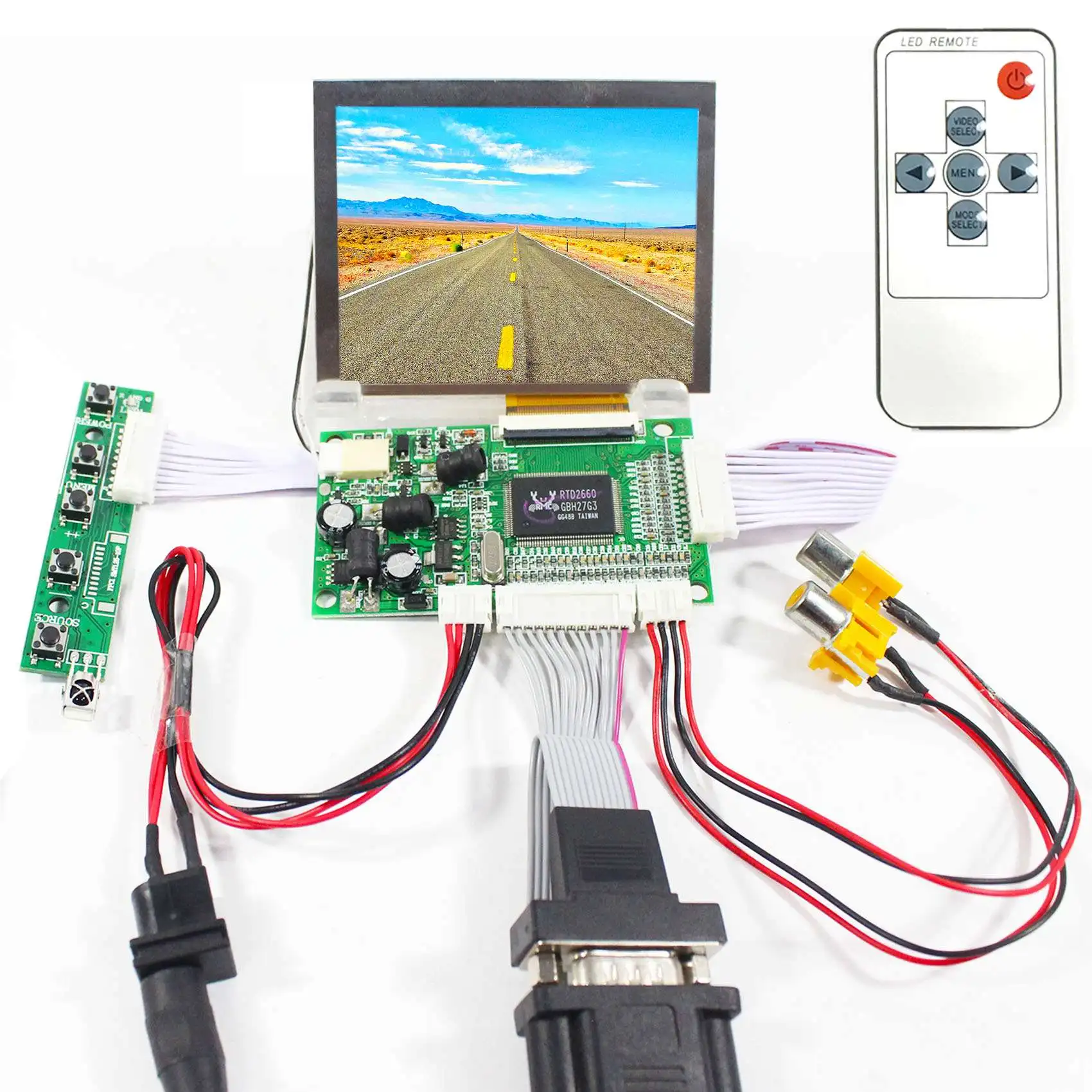 VGA CVBS LCD Controller Board 3.5 in VS035SD1 800X600 LCD Panel Replace PD035VX2