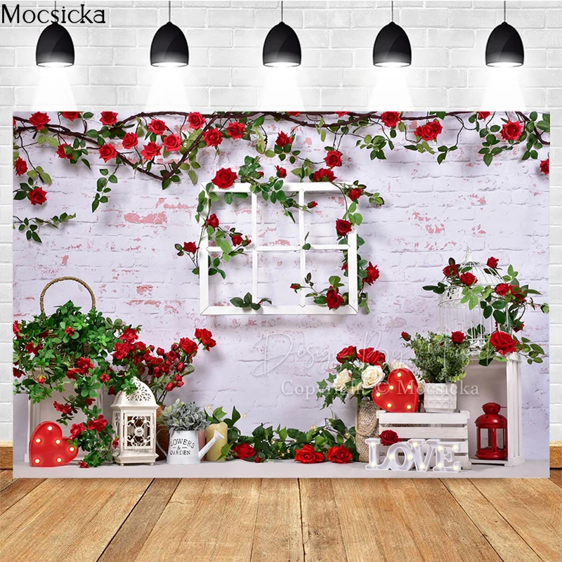 Mocsicka – arrière-plan de photographie pour la saint-valentin, accessoires de décoration de mariage, doux papier peint pour Studio Photo, 14 février