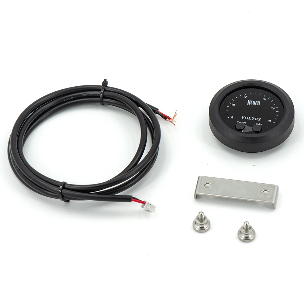 52MM /2inch Volts Gauge Car Auto Voltmeter Ultra-Thin Round With Red Light LED Display Universal 12v 24v