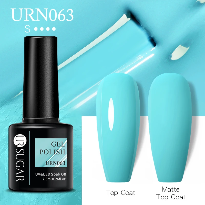 UR ZUCKER Neue 7,5 ML Farbe Gel Nagellack Semi Permanent UV Gel Lack Alle Für Maniküre Nail art Gel polnischen Basis Matte Top Mantel