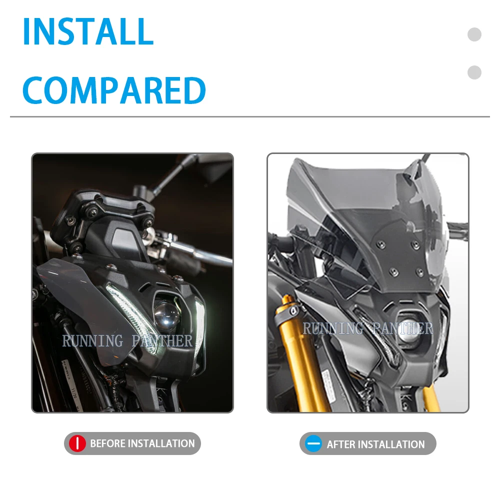 MT09 / SP 2021 Windscreen For Givi Windshield For Yamaha MT-09 MT 09 Wind Shield Screen Protector Parts Motorcycle Accessories - Image 3