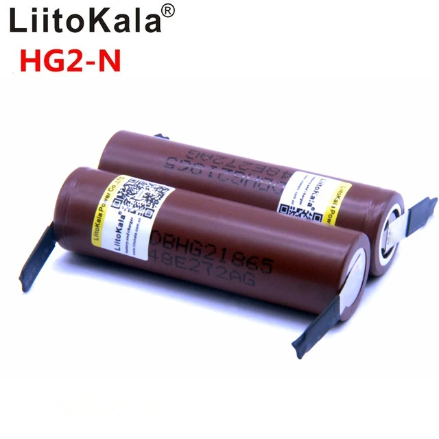 Liitokala novo hg2 18650 3000mah bateria 18650hg2 3.6v descarga 30a, baterias dedicadas + níquel diy