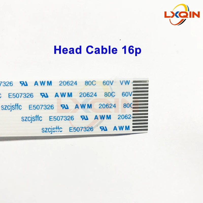 Lxqin 10 pces 16 pinos cabeça cabo para epson 5113/4720 cabeça de impressão cabeceira para solvente impressora plana dtf 16 p ffc cabo dados