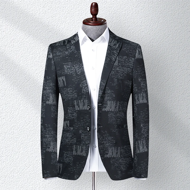 

Fashionable Slim Fit Jacket Male Thin Blazer Business Coat Party Club Suit Stage Costume