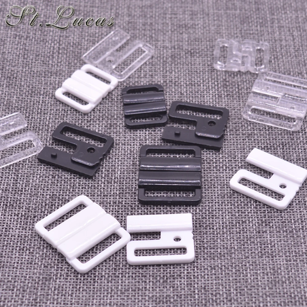 10pcs/lot 14mm/20mm Craft Plastic White Rectangle Tape Closure Hook & Clasp Waist Extenders Sewing On Clothes Bra Clip Hooks