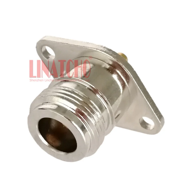 Good Quality Brass Coaxial N Female Rhomboid 2 Holes Panel Mount Connector N Antenna Socket Plug