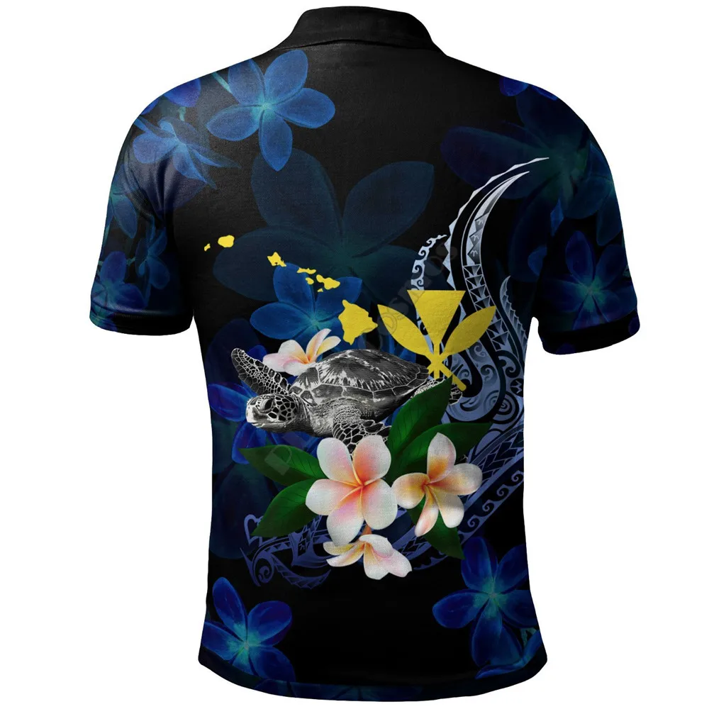 Polynesian Hawaii Polo Shirt Summer Vibes 3D Printed Polo Shirt Men Women Short Sleeve Summer T-shirt 01