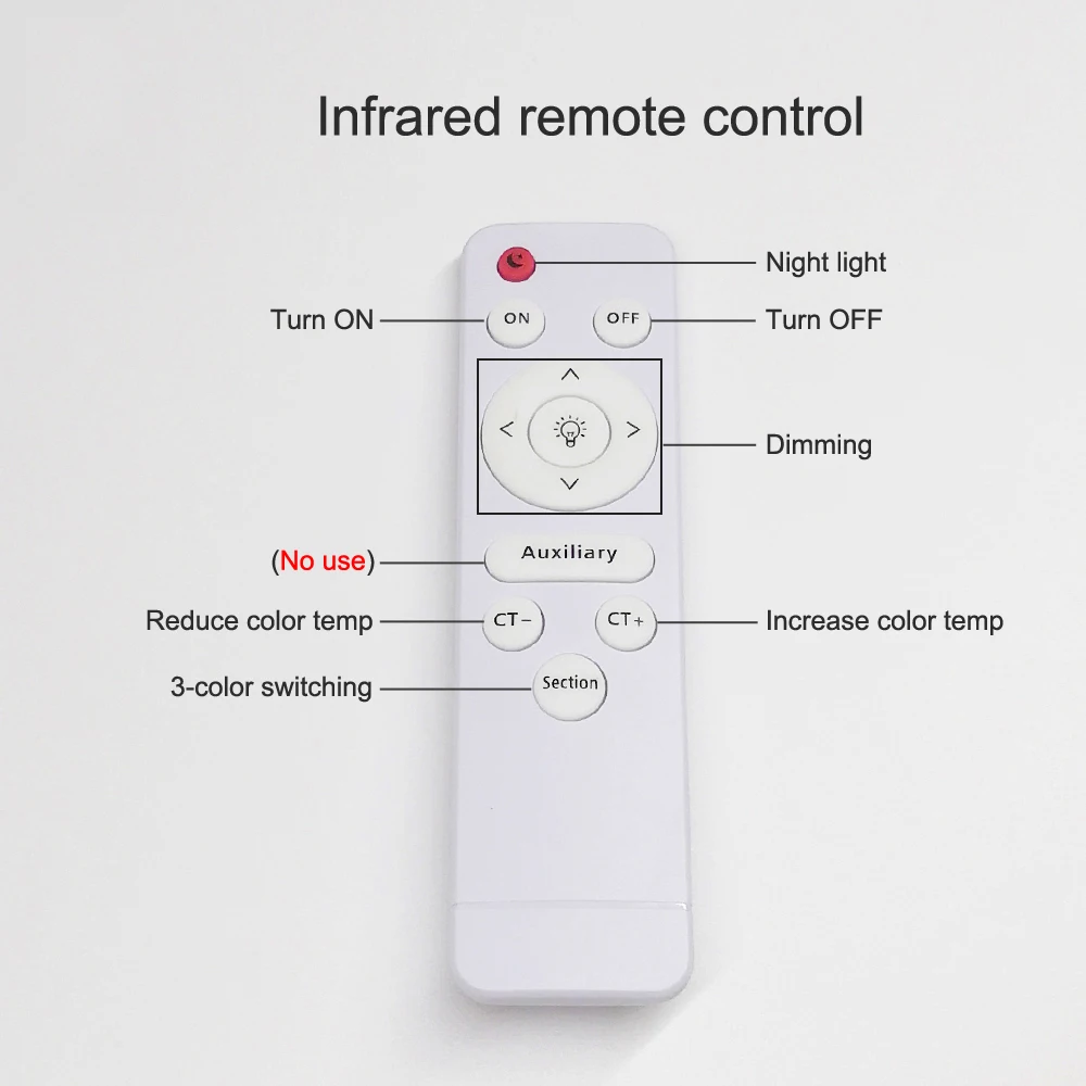 Infrared remote control LED driver 3 colors ceiling lamp transformer (40-60W)X2 input 165-265V output 120-200V 240mA