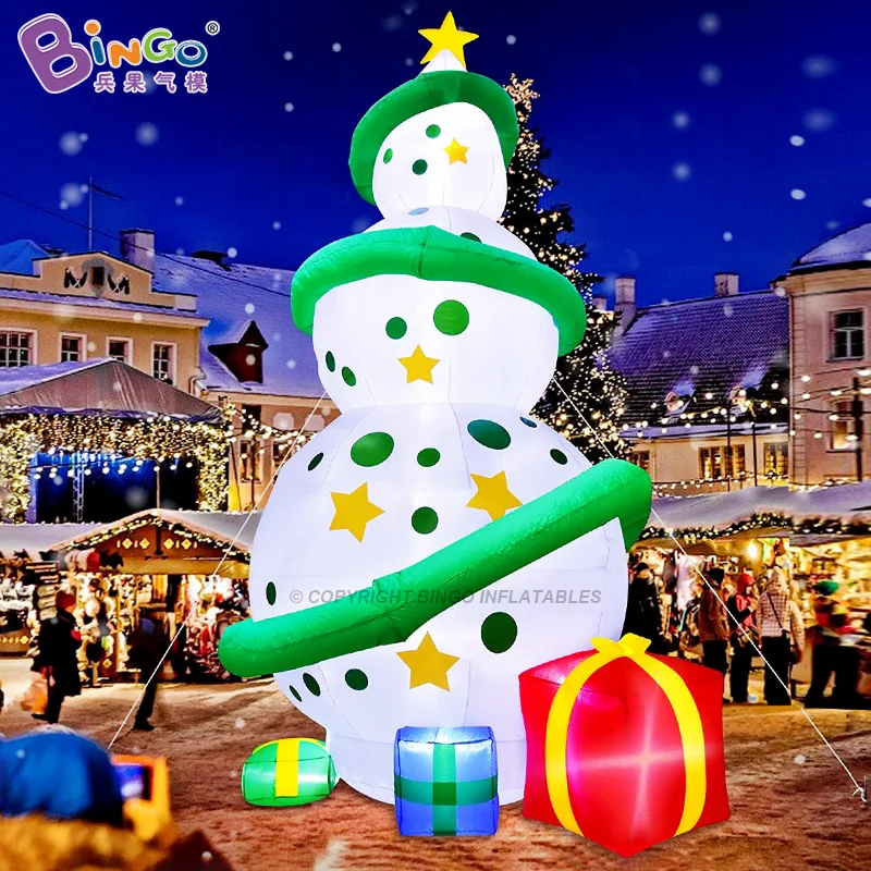 

Custom Built 3.7 Meters High Giant Inflatable Christmas Santa with Gift Box for Decoration Toys BG-FSD29